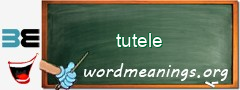 WordMeaning blackboard for tutele